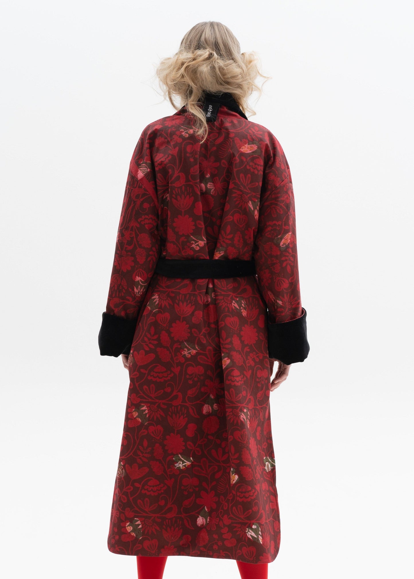 Red & velvet coat