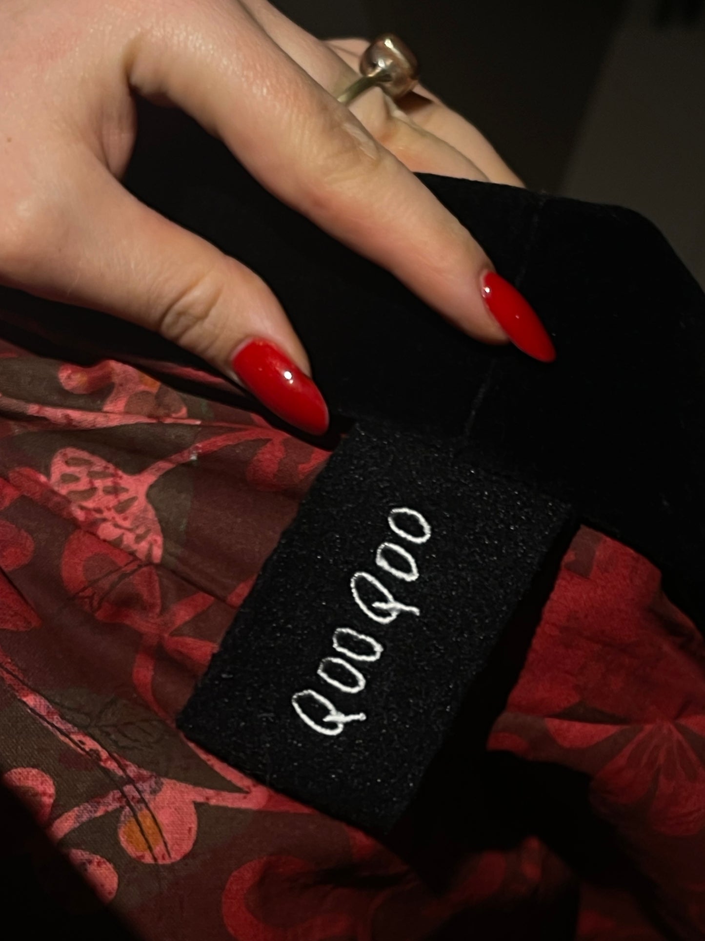 Red & velvet coat