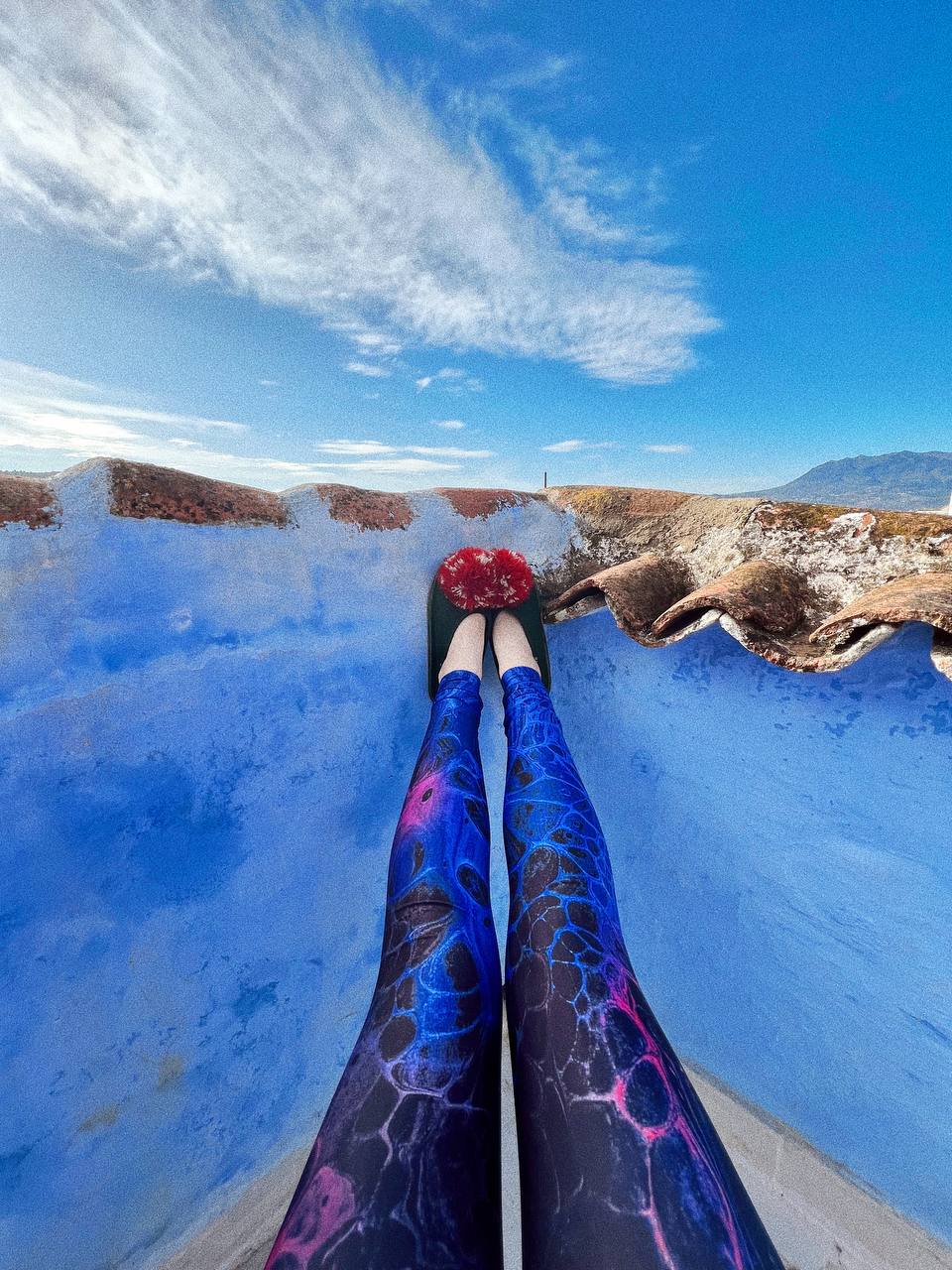 Blue flow Leggings