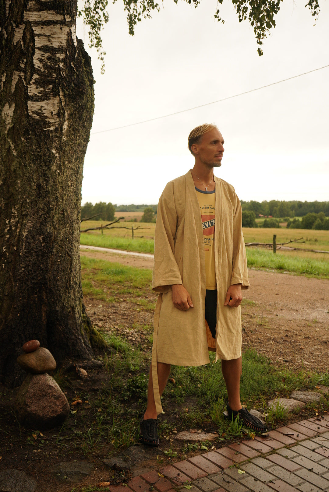 Nettle robe ZELTA Vīru