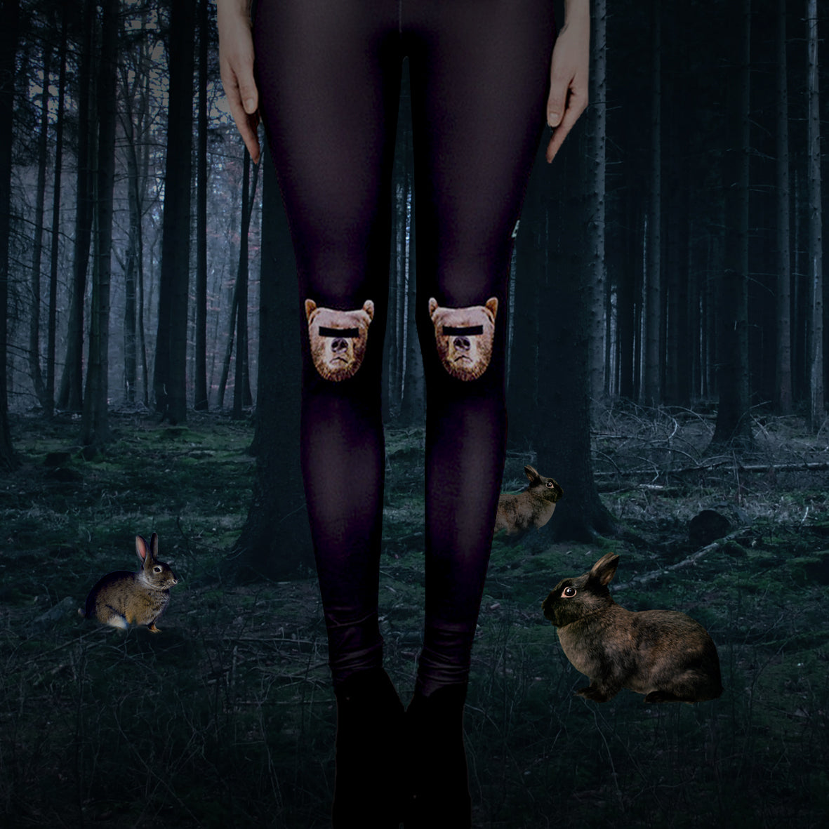 black bear anonymous leggings