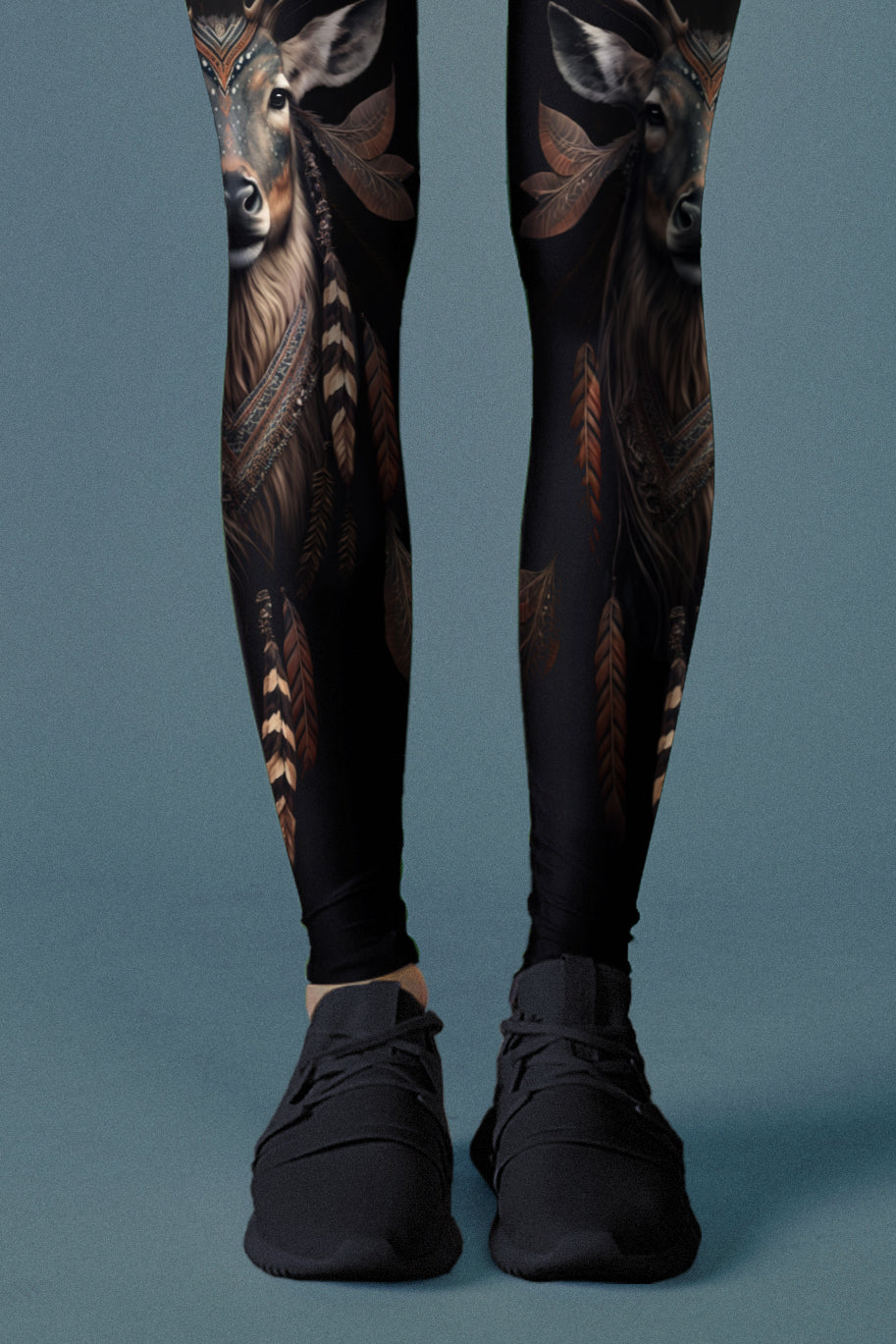 Deer tribal leggings