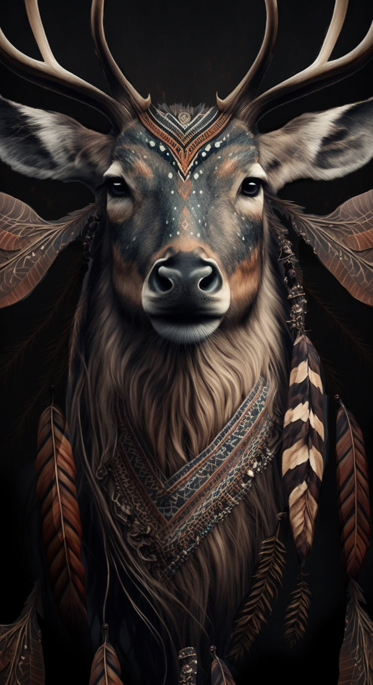 Deer tribal leggings