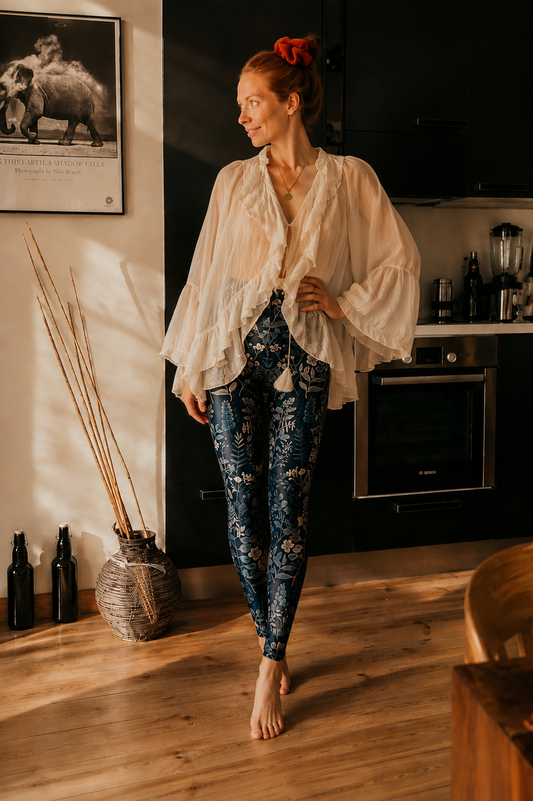 Gentle flower duvet leggings